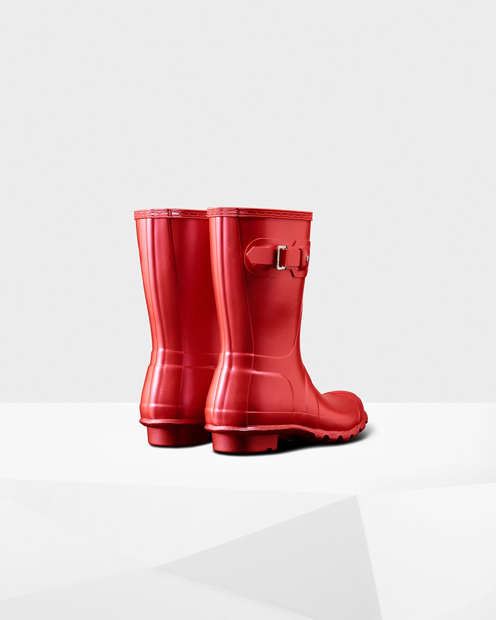 Hunter Original Nebula For Women - Short Rain Boots Red | India GPBTS2815